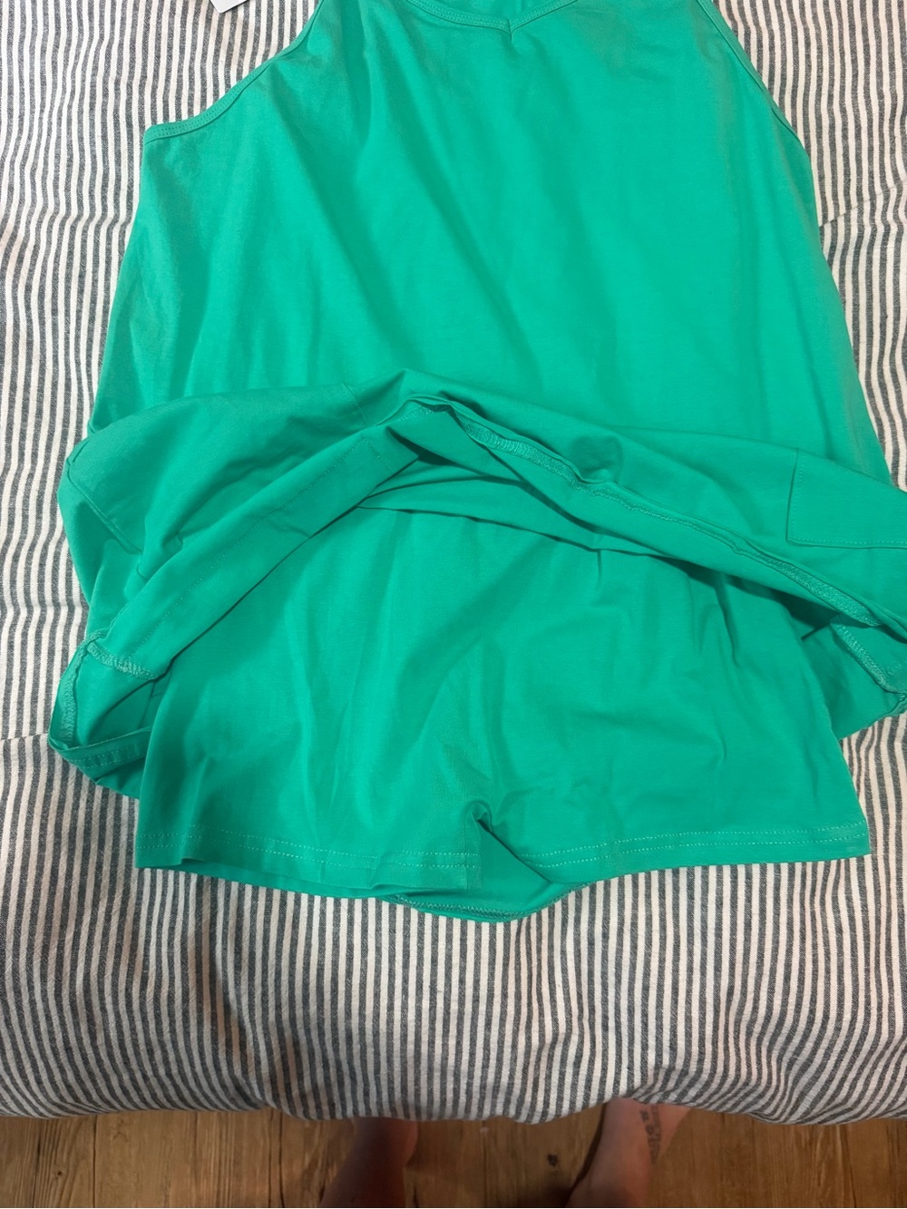Unbranded Women's Green Tank Dress with Pockets - Picture 2 of 2